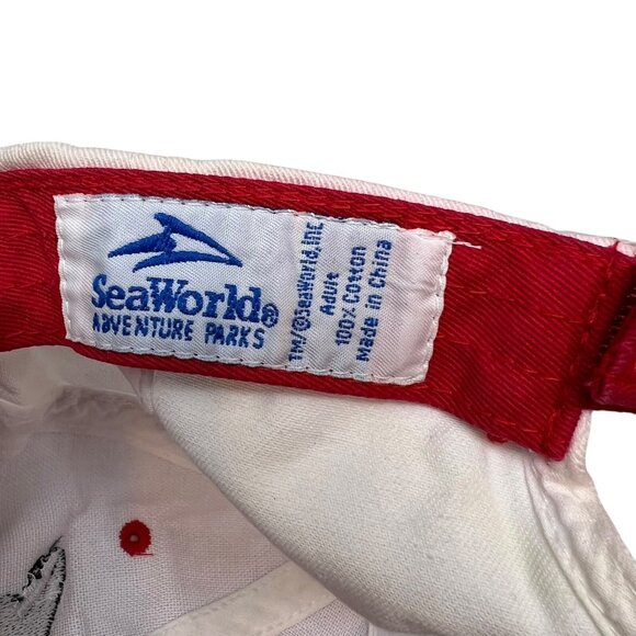 Sea World Embroidered Logo Strapback Hat Cap Orca Whale Vintage 90's Retro - Picture 8 of 10
